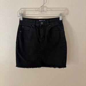 garage black denim mini skirt XS